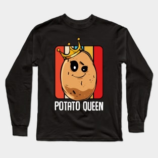 Potato Queen - Cute Kawaii Potatoes Vegetable Long Sleeve T-Shirt